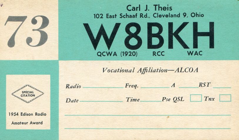 W8BKH QSL